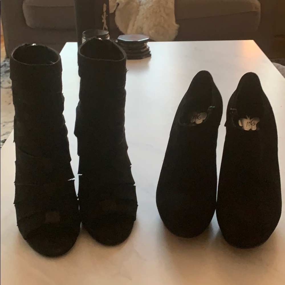 Two pair of black heels